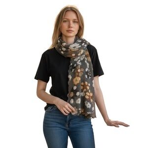 NWT Beautiful Boho Floral Knit Scarf 

76” long and 20” wide